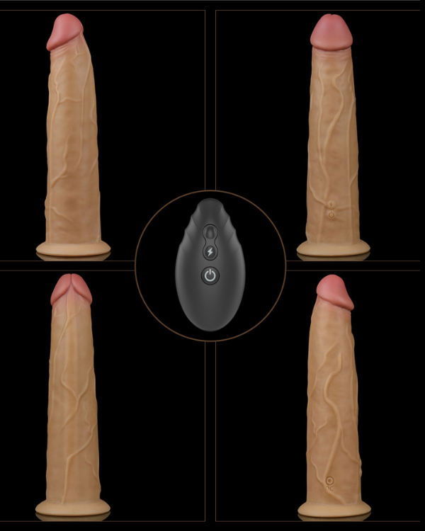 Dildo Realistico De doble Capa Con Rotación y Control Remoto 22,8 x 4,9 CM