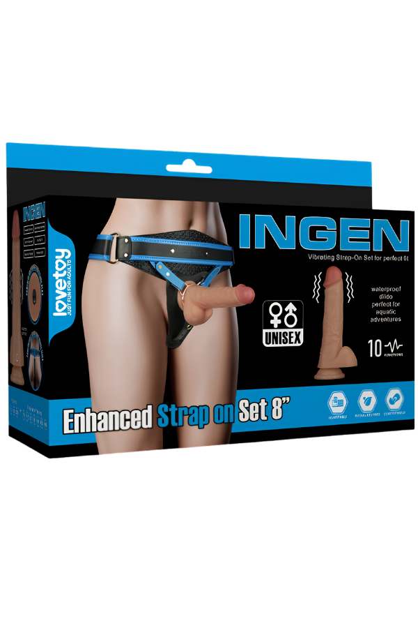 Arnés Strap-On Vibrador con Consolador Recargable