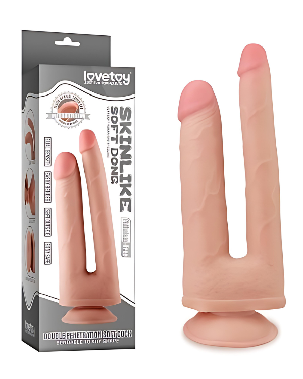 Dildo Piel Deslizable | Doble Penetración