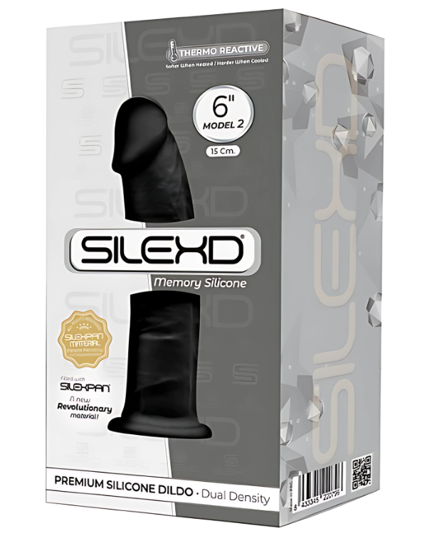 Dildo Negro Termo Reactivo SilexD 15 x 3,5 CM