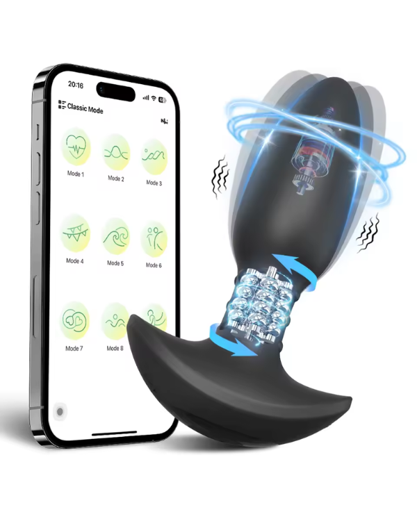 Plug Vibrador y Rotador Con Aplicación