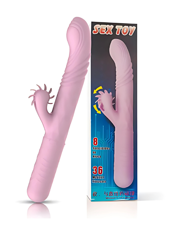 Vibrador Heart con Movimiento Estimulación Oral y Termo acción