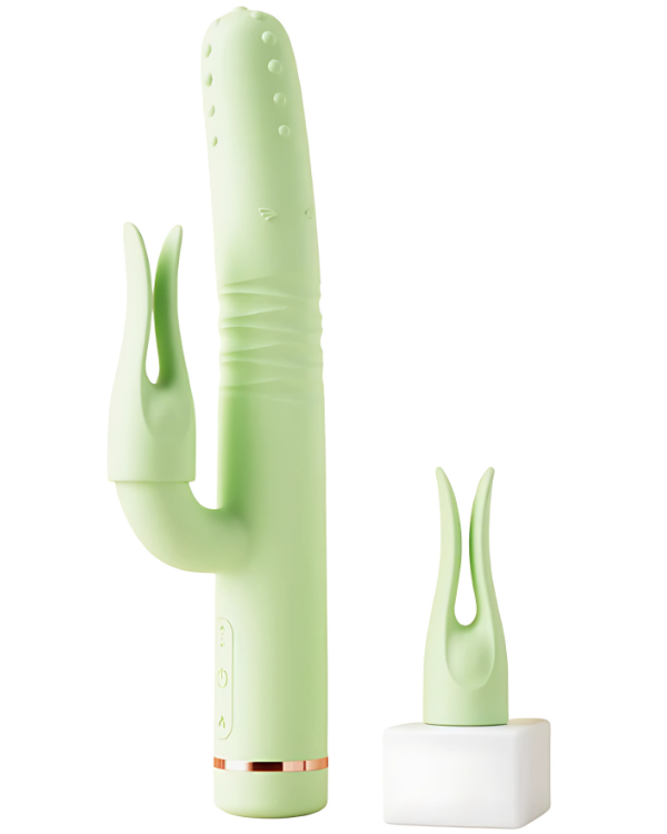 Vibrador Cactus con Empuje Automático, Vibración y Calor