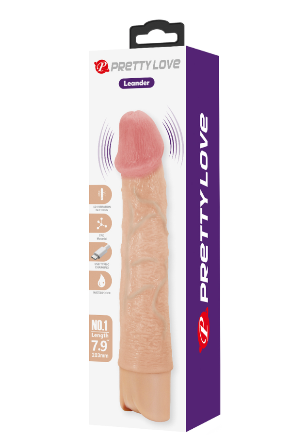 Vibrador Realístico Leander 20,3 x 3,8 CM