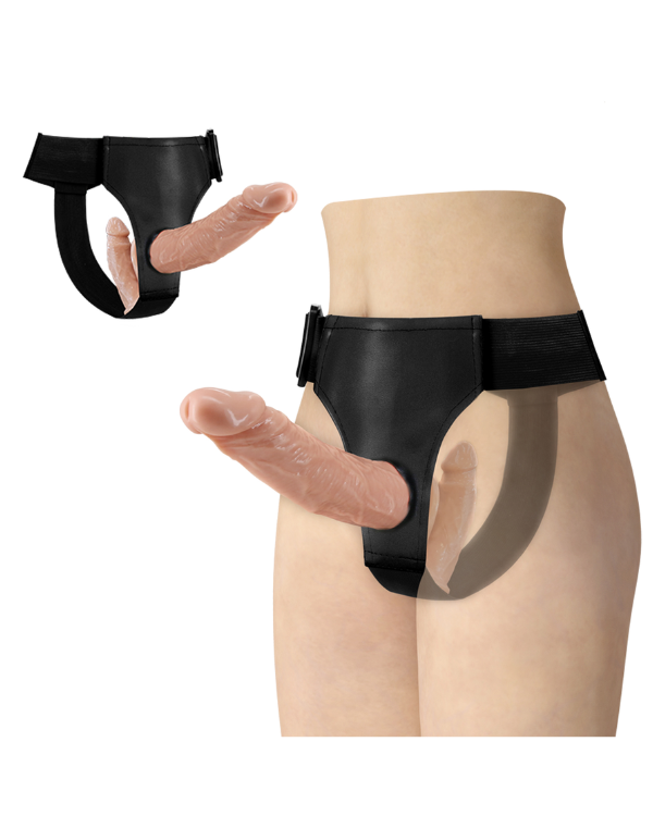 Arnés Doble con Vibración – Placer por Dos