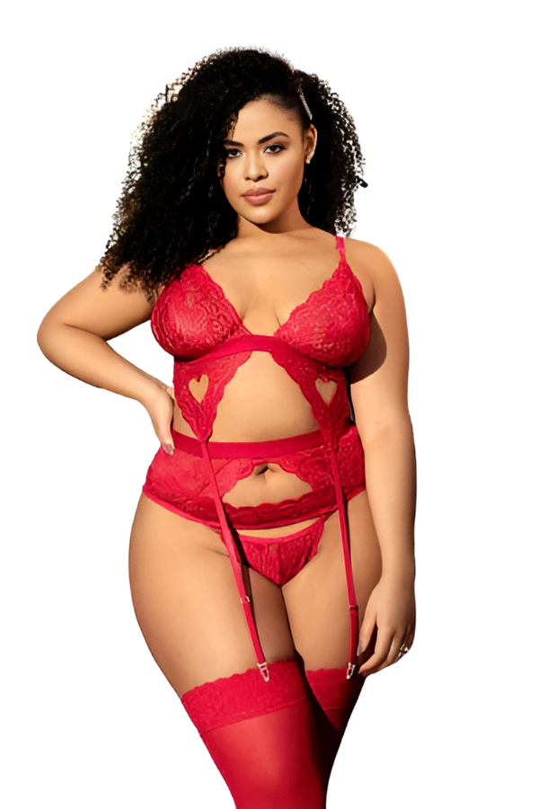 Conjunto 3 Piezas Hearts – La seducción hecha lencería