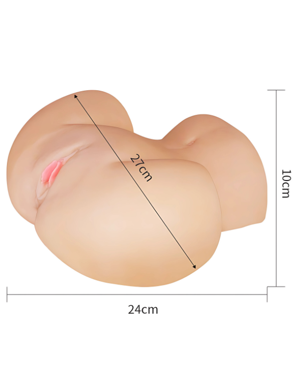 Masturbador Realista con Coño y Culo Doble Entrada Ultra Suave