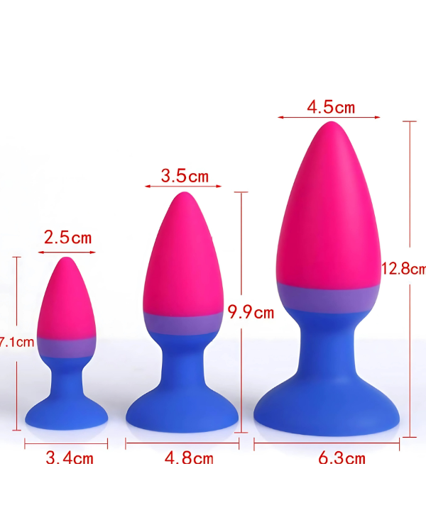Viaje Anal de Placer Kit Progresivo de 3 Plugs