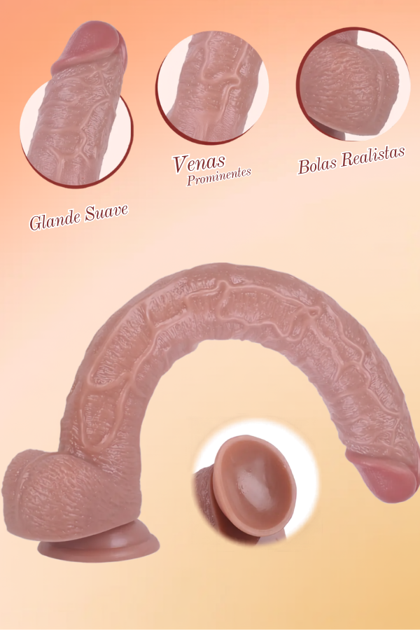 Dildo XXL Realista de Silicona con Ventosa 43 CM