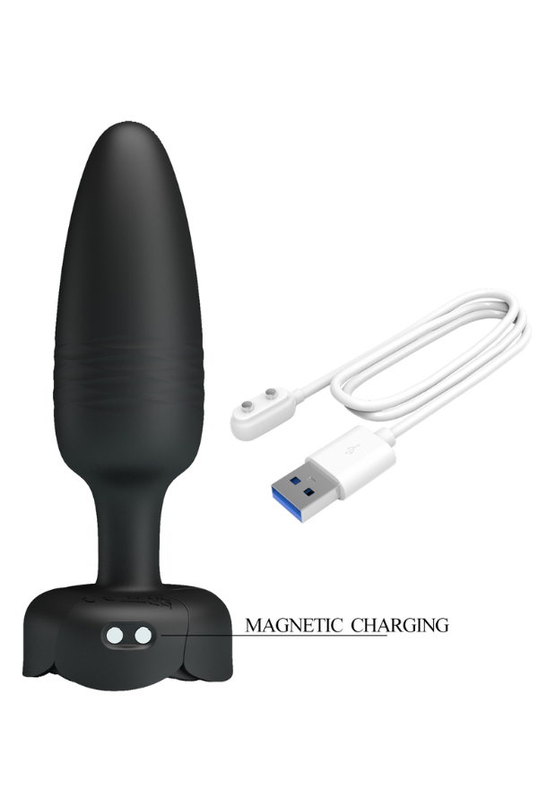 Plug Anal Pretty Love con Luz Led Vibración y Empuje