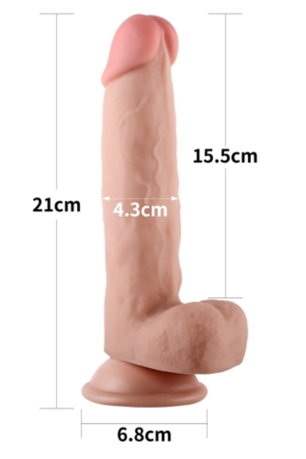 Dildo Realistico Piel Deslizante 21 x 4,3 CM