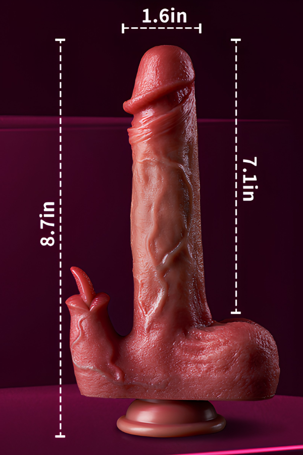 Dildo Vibrador Sube y Baja Lenguix 22 x 4 CM