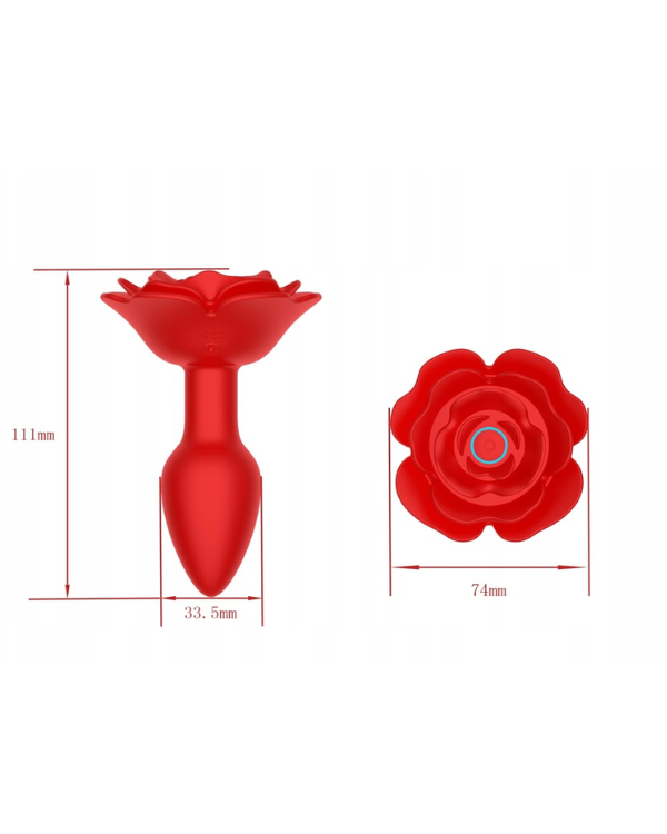 Plug Vibrador Flower Con Control Remoto