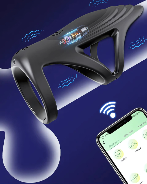 Centinela Anillo Vibrador con App y Doble Estimulación