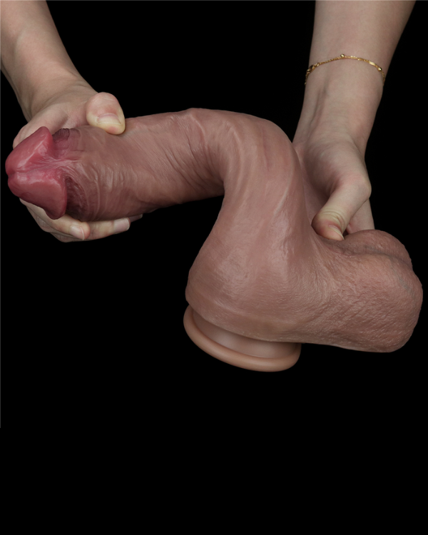 Dildo De Silicona Platino De Doble Capa 27 x 5,3 CM