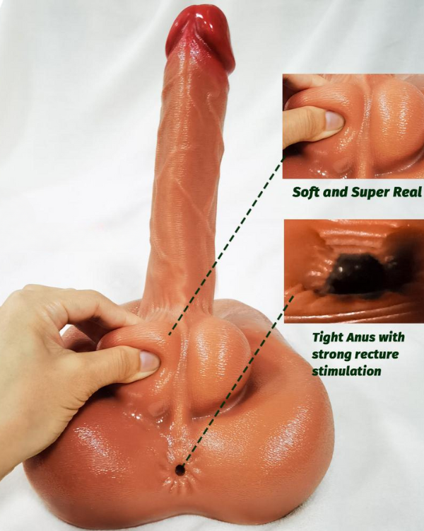 Dildo Realista Premium Con Ano 21 x 4,5 CM