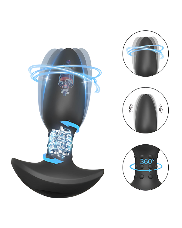 Plug Vibrador y Rotador Con Aplicación