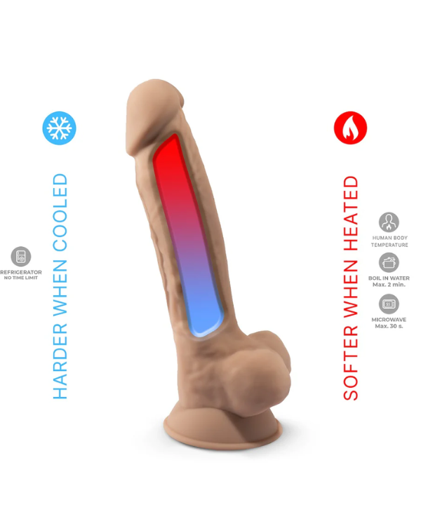 Dildo Realístico Termo Activo SilexD Modelo 1 7 18,6 x 3,5 CM
