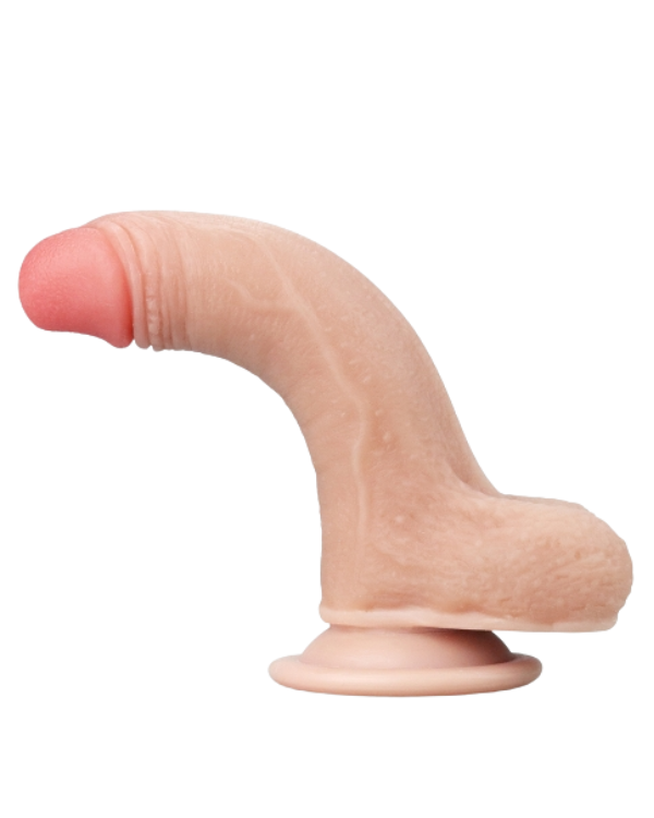 Consolador Real Feel de Doble Densidad con Ventosa 18 x 3.6 CM