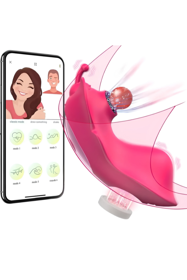 Vibrador Con Succionador Butterfly App