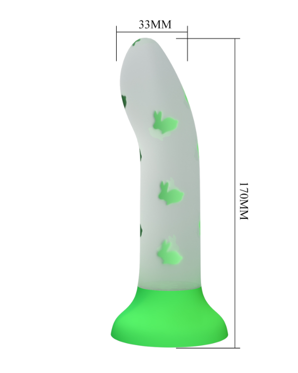 Dildo Neon Pleasure Green 17 x 3.3 CM