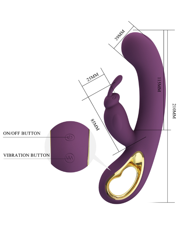Vibrador Rabbit Dual Con Aplicación