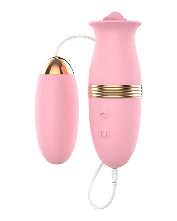 Huevo Vibrador con Lengua Traviesa Doble Estimulación
