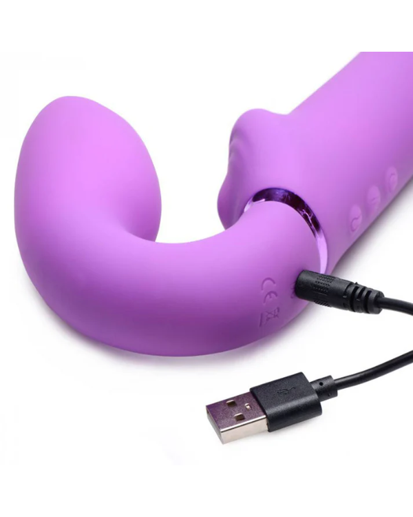 Strapless Vibrador , Inflable & Pulsante Con Control Remoto