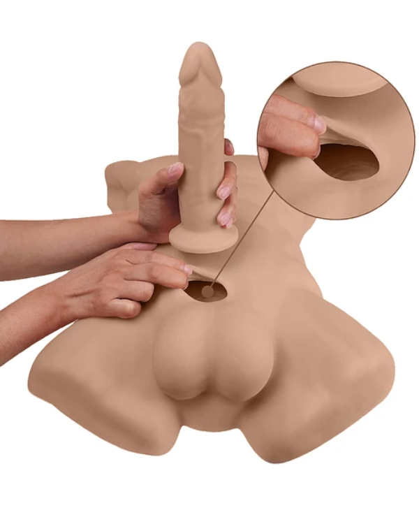 Torso Masculino con Dildo Intercambiable