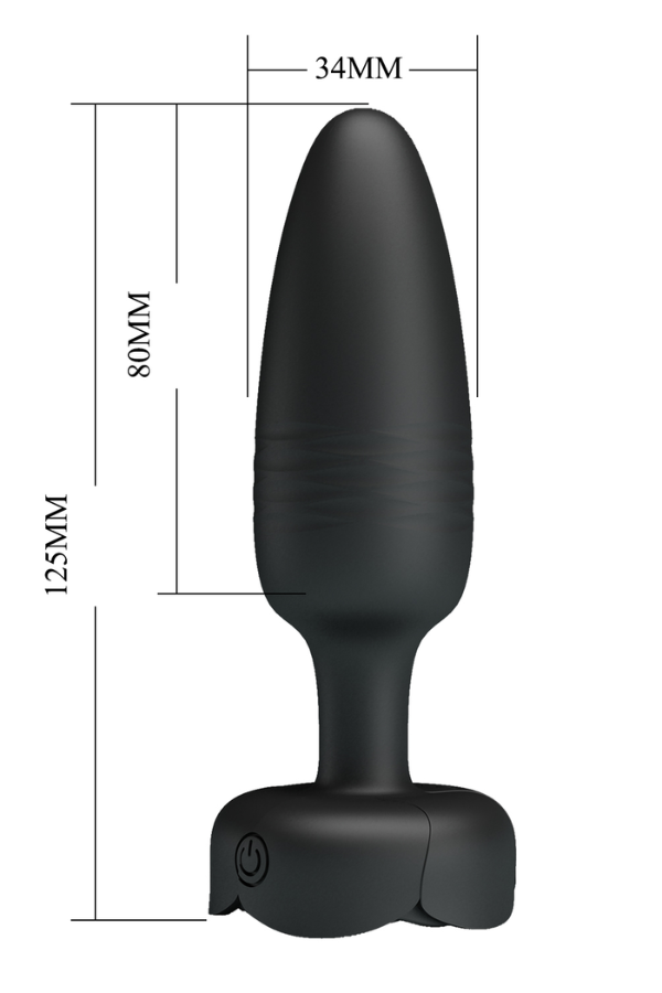 Plug Anal Pretty Love con Luz Led Vibración y Empuje