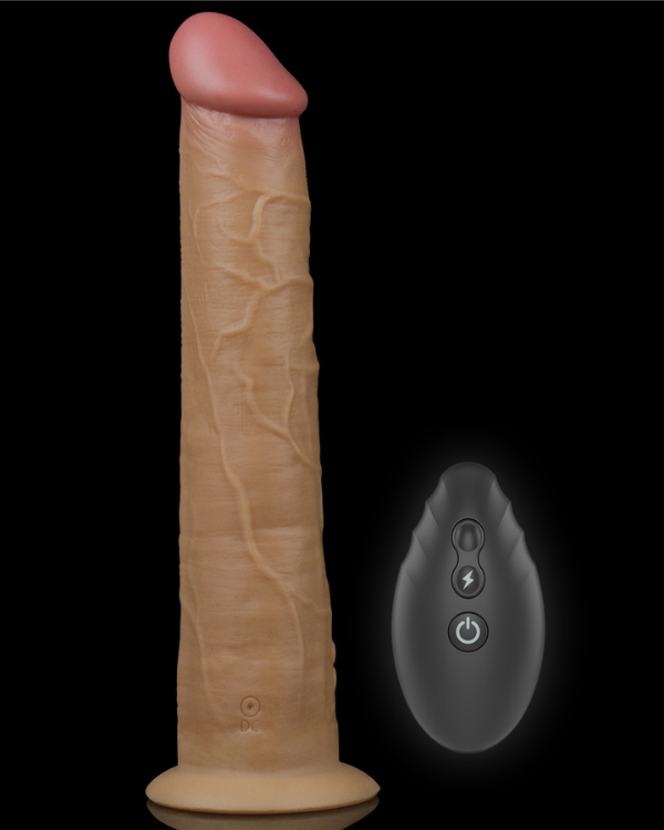 Dildo Realistico De doble Capa Con Rotación y Control Remoto 25,3 x 4,5 CM