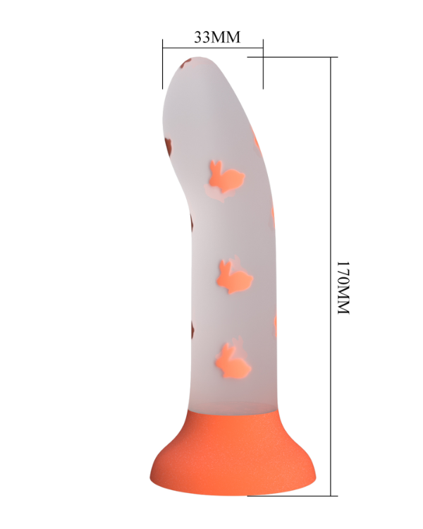 Dildo Neon Pleasure Orange 17 x 3.3 CM