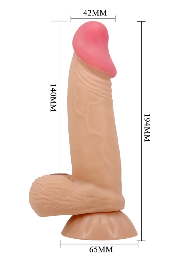 Consolador Realista Con Piel Deslizante 19 x 4,2 CM