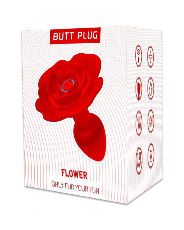 Plug Vibrador Flower Con Control Remoto