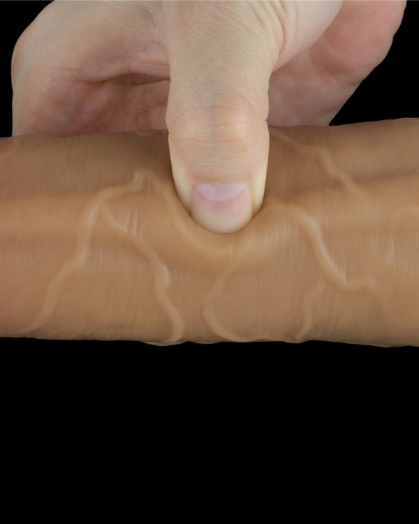 Consolador Vibrador Con Rotacion 360 Doble Capa De 20,5 x 4,8 CM