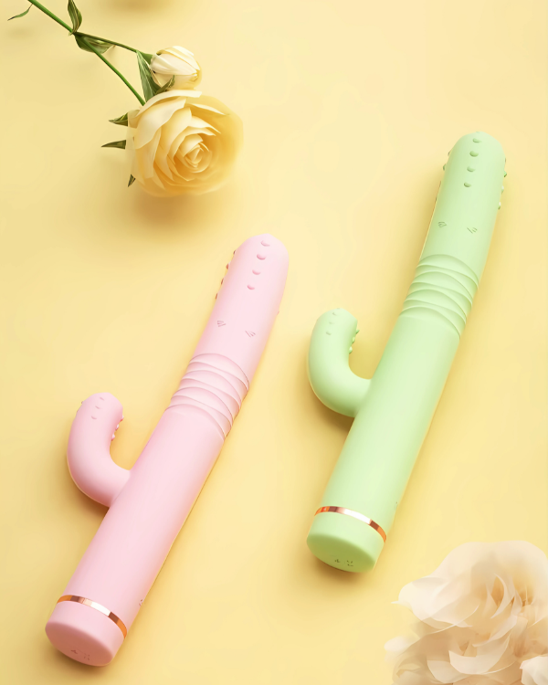 Vibrador Cactus con Empuje Automático, Vibración y Calor