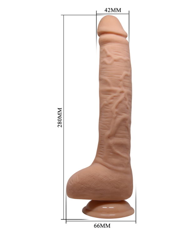 Dildo Extra Largo con Textura Realista 27 x 4,2 CM
