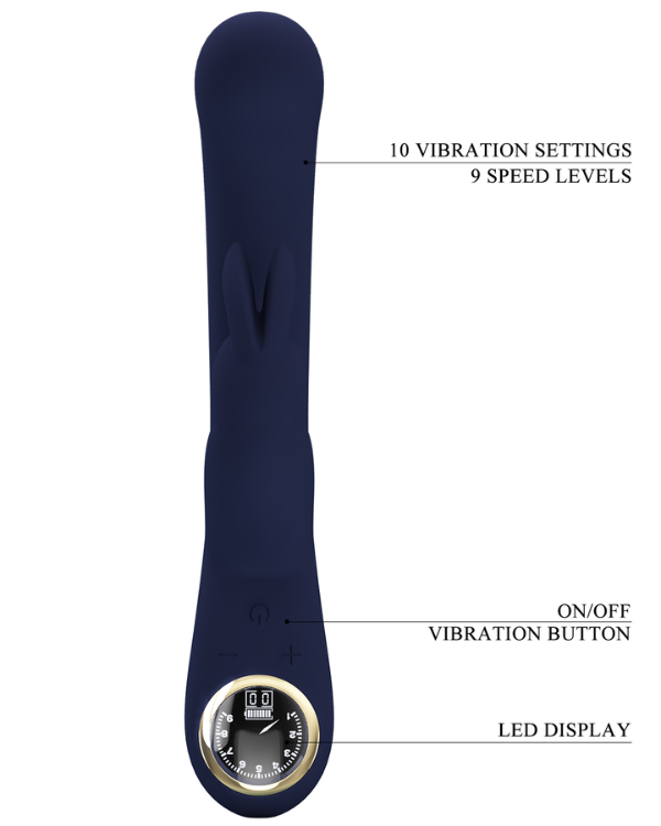 Rabbit Vibrador Dual Pantalla Led