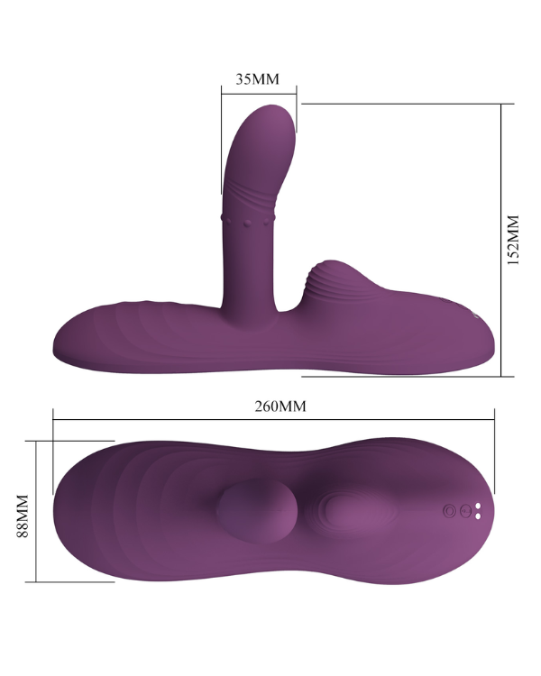 Vibrador Asiento de Silicona con Movimiento, Vibración y Calor