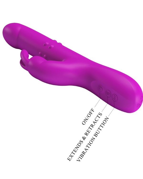 Vibrador Conejito Con Función de Rotación y Vibración