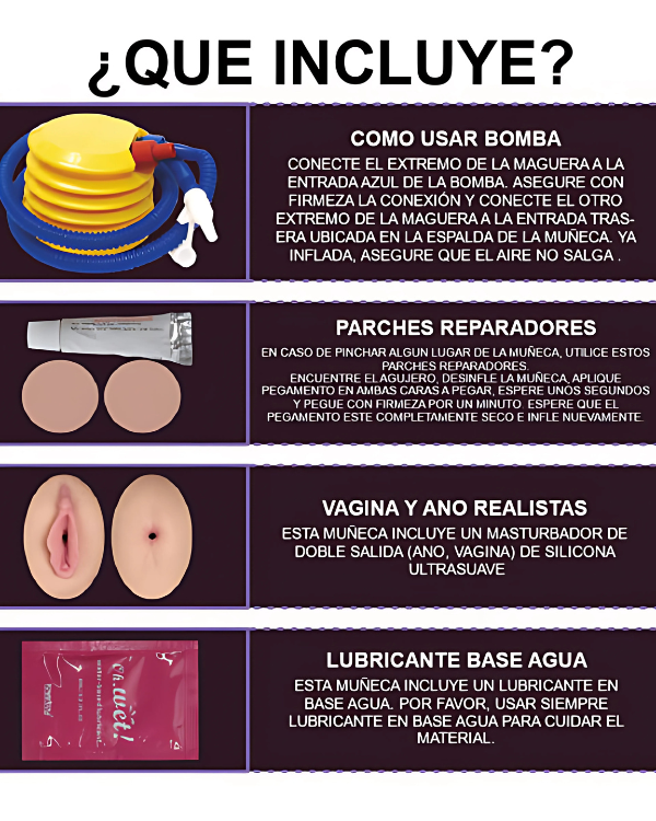 Muñeca Inflable Vagina y Ano