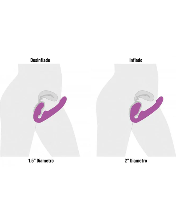 Strapless Vibrador , Inflable & Pulsante Con Control Remoto