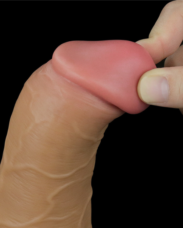 Consolador Vibrador Con Rotacion 360 Doble Capa De 20,5 x 4,8 CM