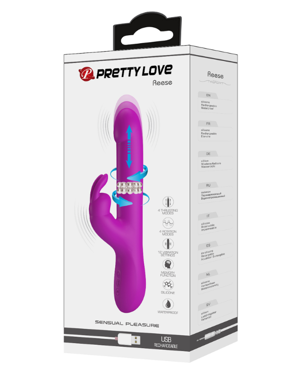 Vibrador Conejito Con Función de Rotación y Vibración