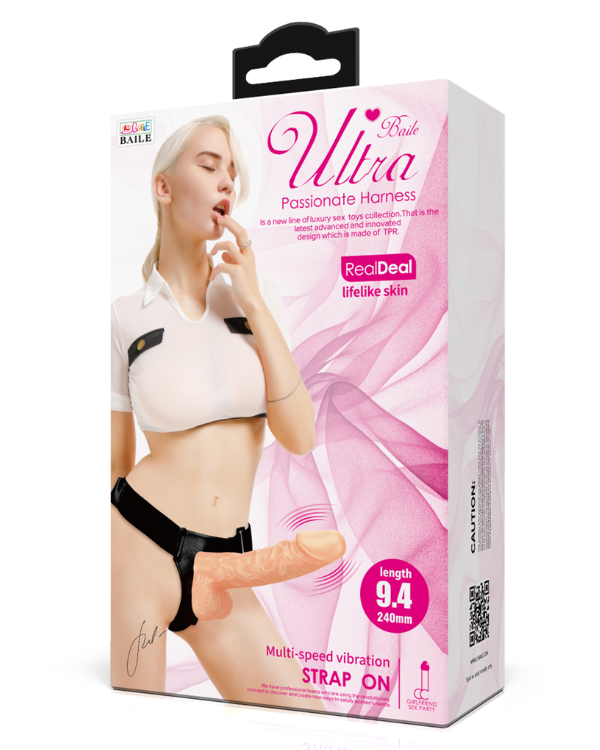 Arnés Passionate con Dildo Real Feel y Vibración