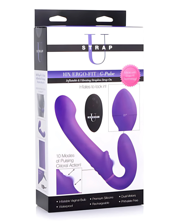 Strapless Vibrador , Inflable & Pulsante Con Control Remoto