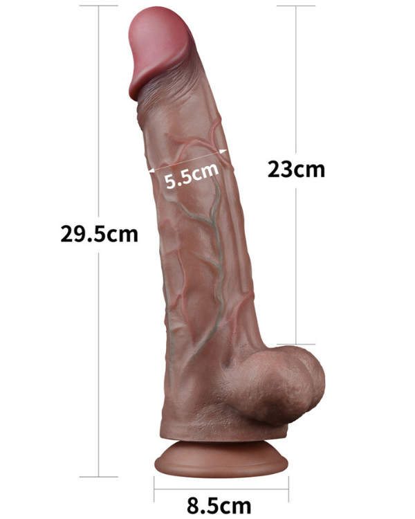 Consolador de Doble Capa Experiencia Ultra Realista 29.5 x 5.5 CM