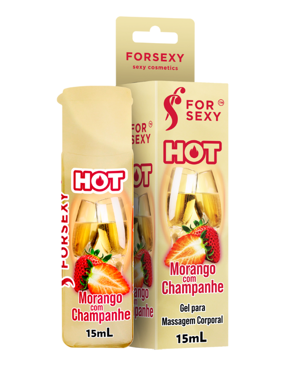 Lubricante Comestible Frutilla Con Champagne Efecto Calor