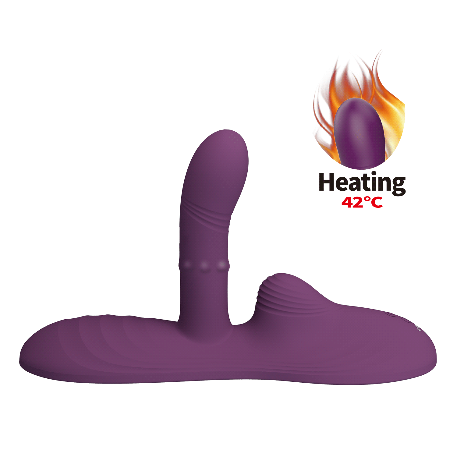 Vibrador Asiento de Silicona con Movimiento, Vibración y Calor