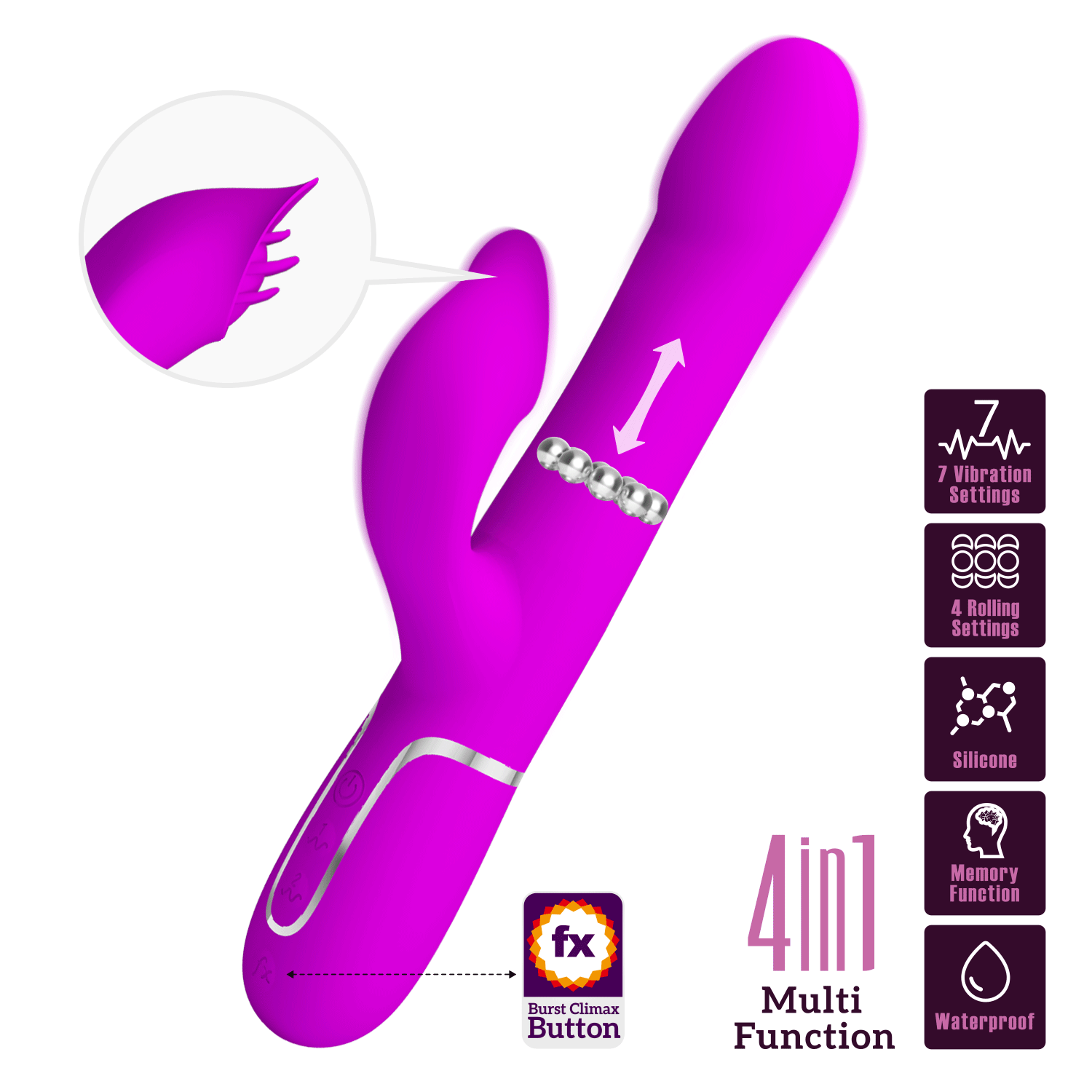 Vibrador Con Estimulador Tongue